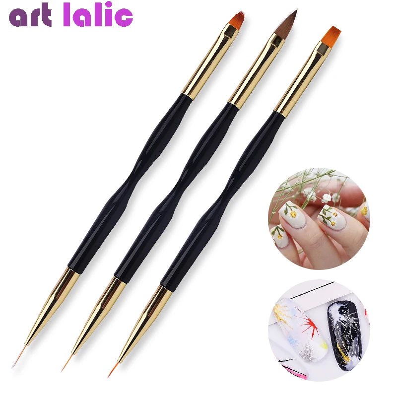 Pen Manicure-Tools Painting Nail-Brush Salon Drawing-Lines Flowers-Design Double-End