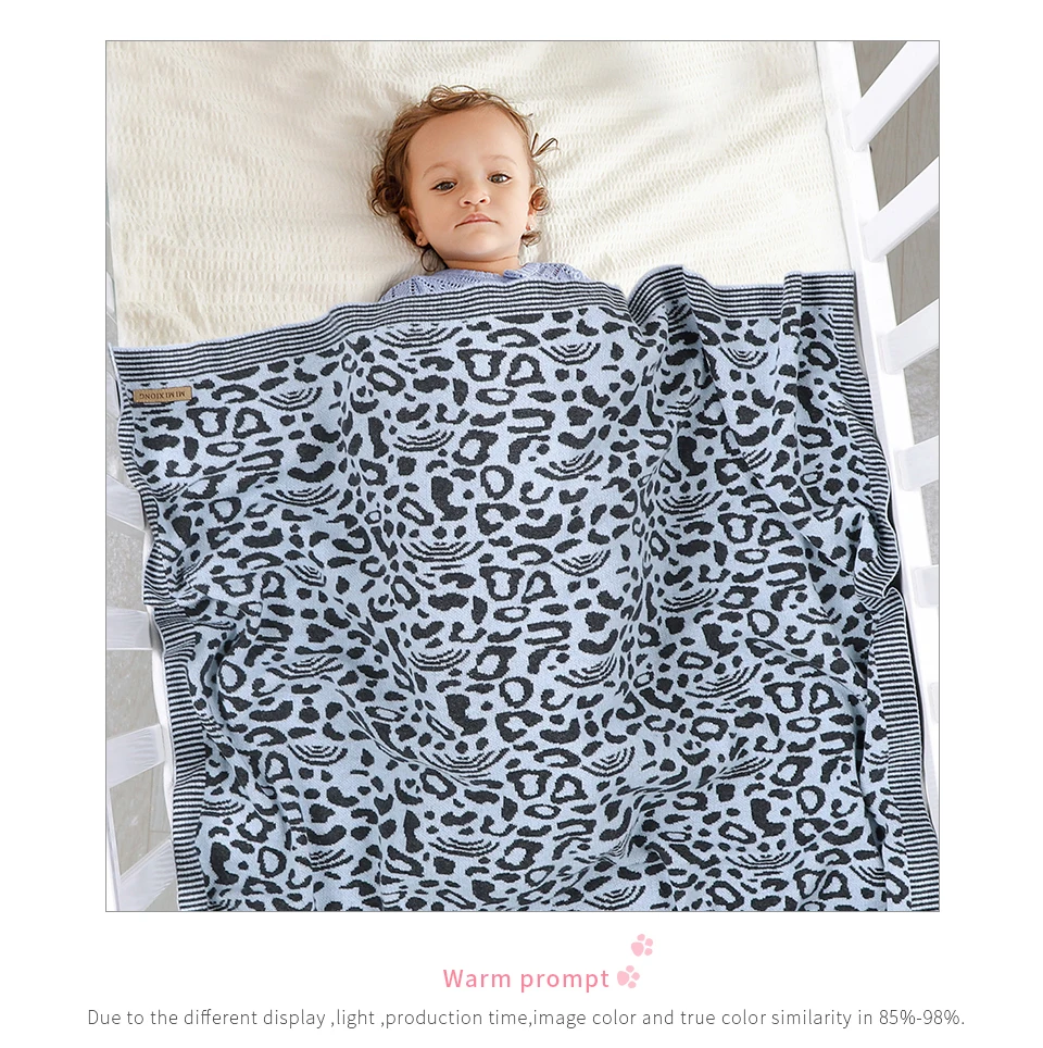 king size comforter sets Baby Blankets Fashion Leopard Newborn Stroller Wrap Swaddle 100%Cotton Knitted Toddler Infant Bedding Quilts Super Soft 100*80CM white bedding