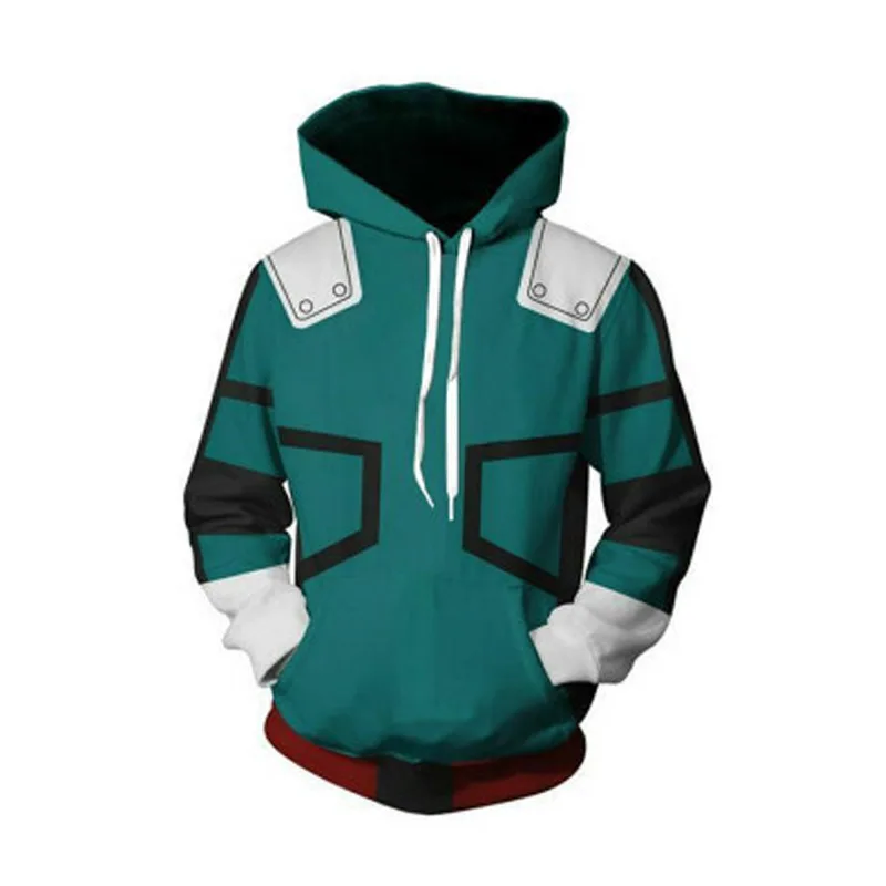 No zipper Новинка, толстовка с капюшоном для костюмированной вечеринки в стиле аниме «My Hero Academy» Midoriya izku, свитер на молнии, толстовка, топ для мужчин и женщин, универсальная одежда, повседневная куртка - Цвет: No zipper