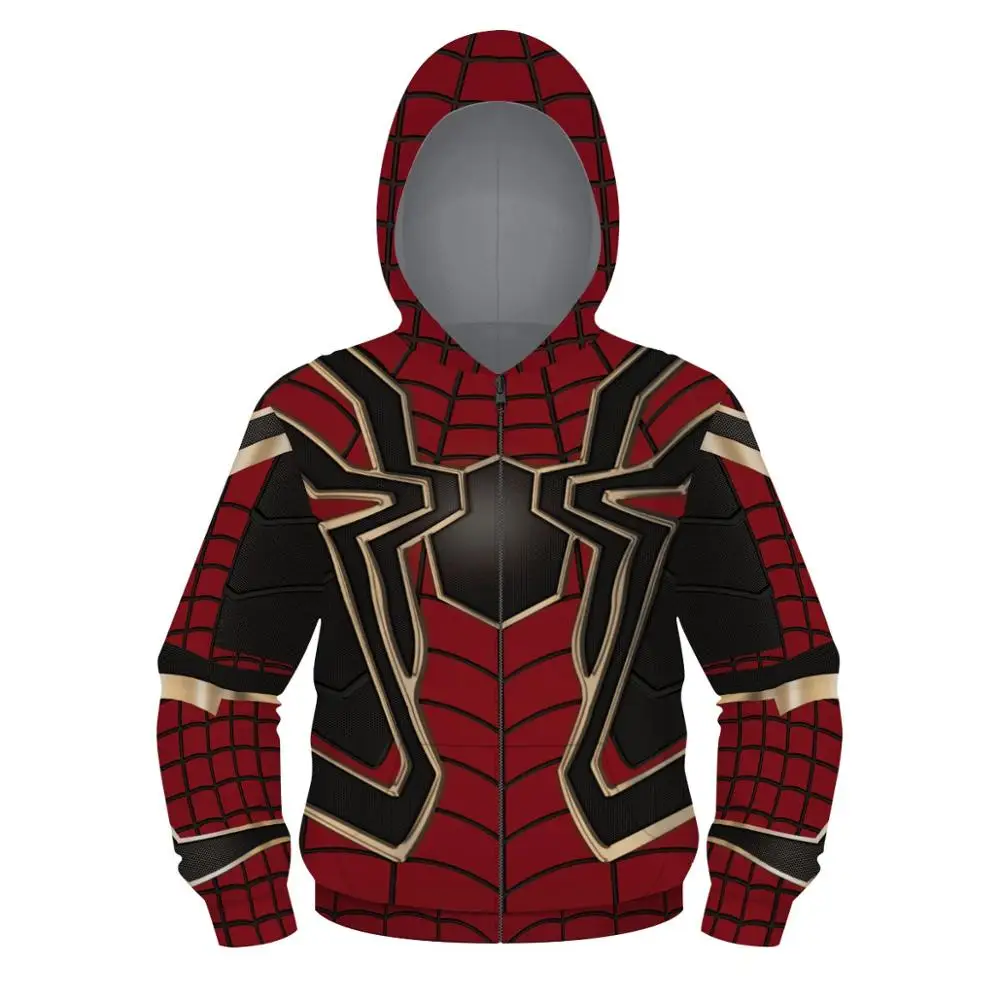 Толстовка с капюшоном для мальчиков «Человек-паук» Высококачественная Осенняя детская куртка для мальчиков, покрывала Человек-паук От 3 до 11 лет одежда для детей