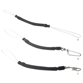 

12cm Spearfishing Accessories Shockcord Rubber Bungee 10mm with Spectra/Corkscrew Pigtail Swivel/Snap for Speargun Shooting Line