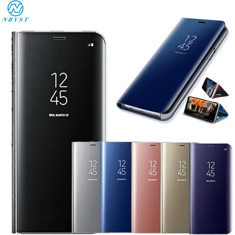 Зеркальный флип чехол для iPhone 11 Pro Max XR XS Smart View Funda SE 2020 8 7 6S Plus защитный с полным