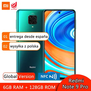 Перейти на Алиэкспресс и купить Глобальная версия Xiaomi Redmi Note 9 Pro 64 Гб 128 Гб Смартфон Snapdragon 720G 64MP Quad задние камеры 5020 мАч NFC мобильный телефон