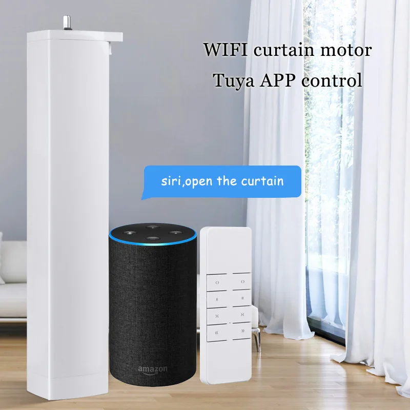 

Tipiace-Smart Home Opening and Closing WiFi Curtain Motor, Voice Control, Compatible with Google Home Alexa