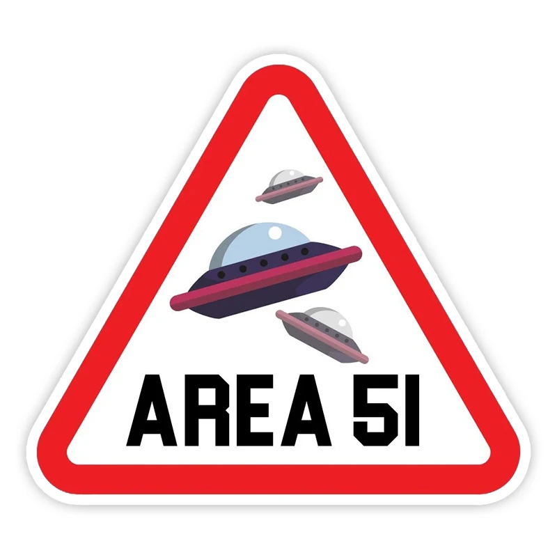 

S40694# Various Sizes Funny Self-adhesive Decal Warning Area 51 Car Sticker Waterproof Auto Decors on Bumper Rear Window