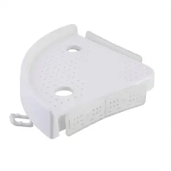

Corner Storage Rack Bathroom Kitchen Holds 4KG Weight Drainable Shampoo Triangular Storage Shelf Organizor