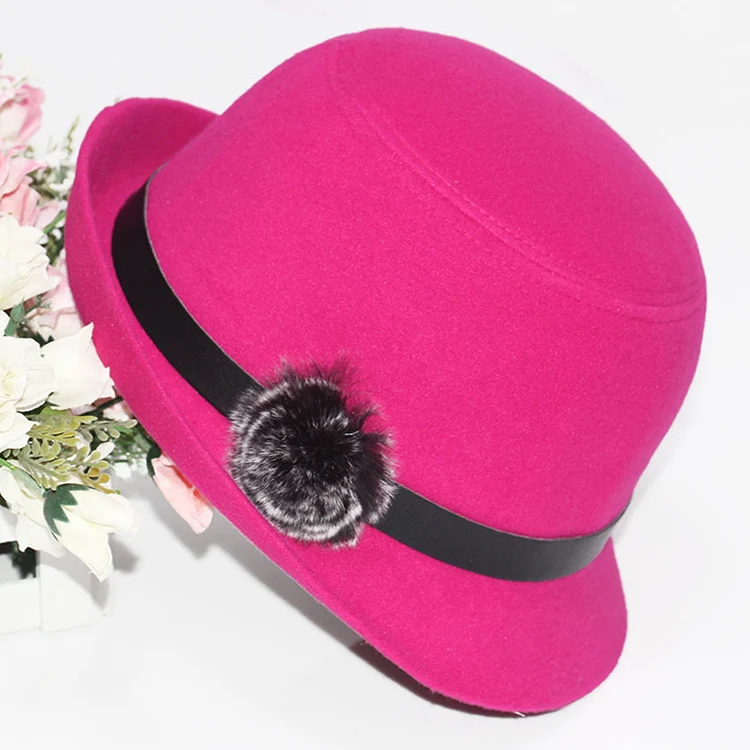 Новая брендовая трендовая женская шляпа на осень и зиму фетровые шляпы, одноцветная Шляпа Fedora, Женская официальная винтажная шляпа-котелок из шерстяного войлока