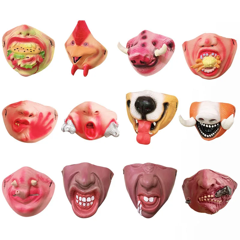 

24pcs Creative Rooster Dog Big Nose Funny Latex Mask Toys Children Adults Halloween Party Carnival Bar Performance Show