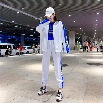 

Womens Two Piece Set Casual 2PCS Set Autumn Highstreet Letter Print Tops+Pants Suit Tracksuit 2pcs Sports Suit Female Sportswear