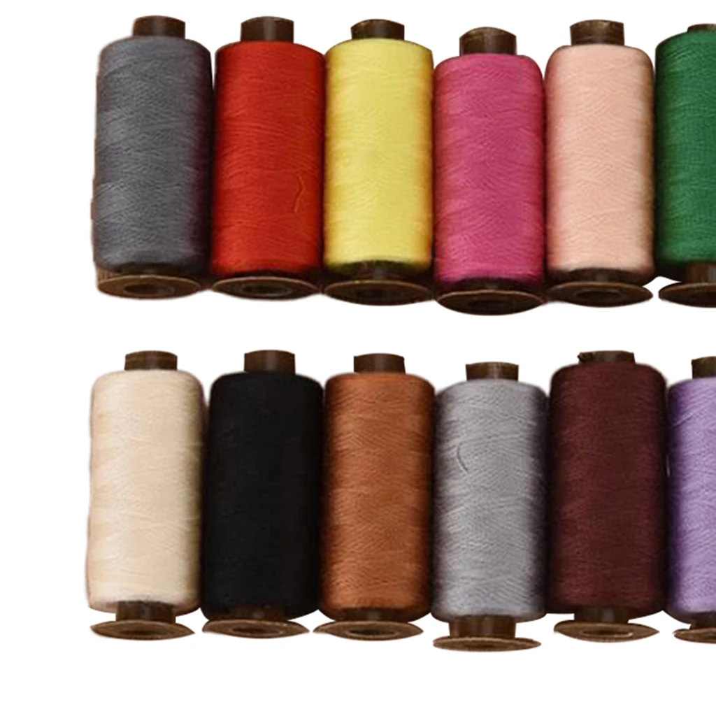

24 Spools Multicolors 100% Polyester Sewing For Hand Machine Thread 500yards