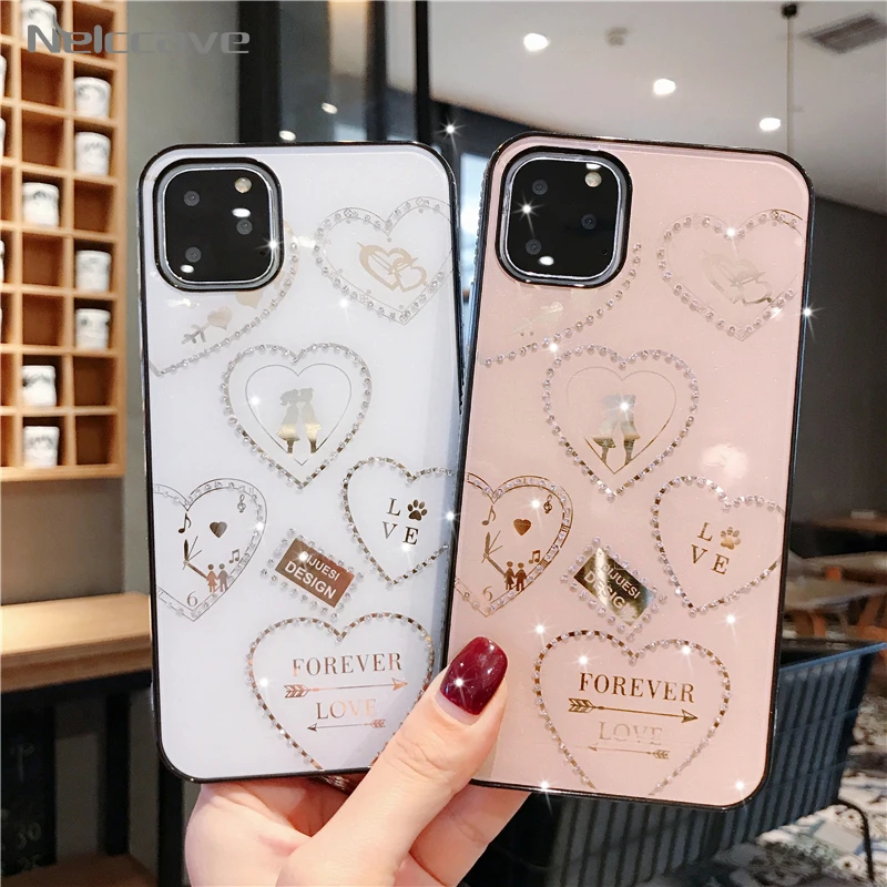 Роскошный модный стеклянный чехол для iPhone 11 Pro XS Max XR X 8 7 6 6S Plus водонепроницаемые