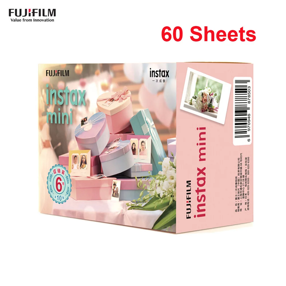 60 Sheets 10-60 листов мгновенная пленка фотобумага для Fujifilm Instax Мини камера для Instax Mini 9/8/7 s/25/50 s/70/90 SP-1/SP-2 принтер - Цвет: 60 Sheets