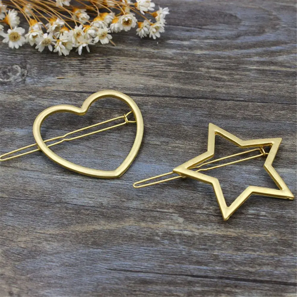 

Fashion Women Girls Star Heart Hairclip Delicate Hairpin Hair Decoration Jewelry Hair Accessories Ladies Hairpins