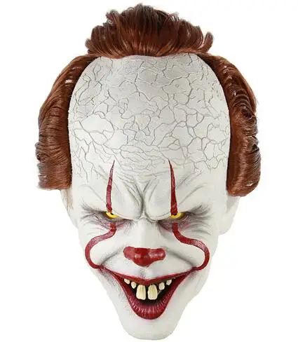 Светодиодный Pennywise страшный клоун Джокер маска страшная Маска Клоун для косплея вечерние маски реквизит Стивен Кинг это Маска Клоун для косплея Вечерние - Цвет: as pic
