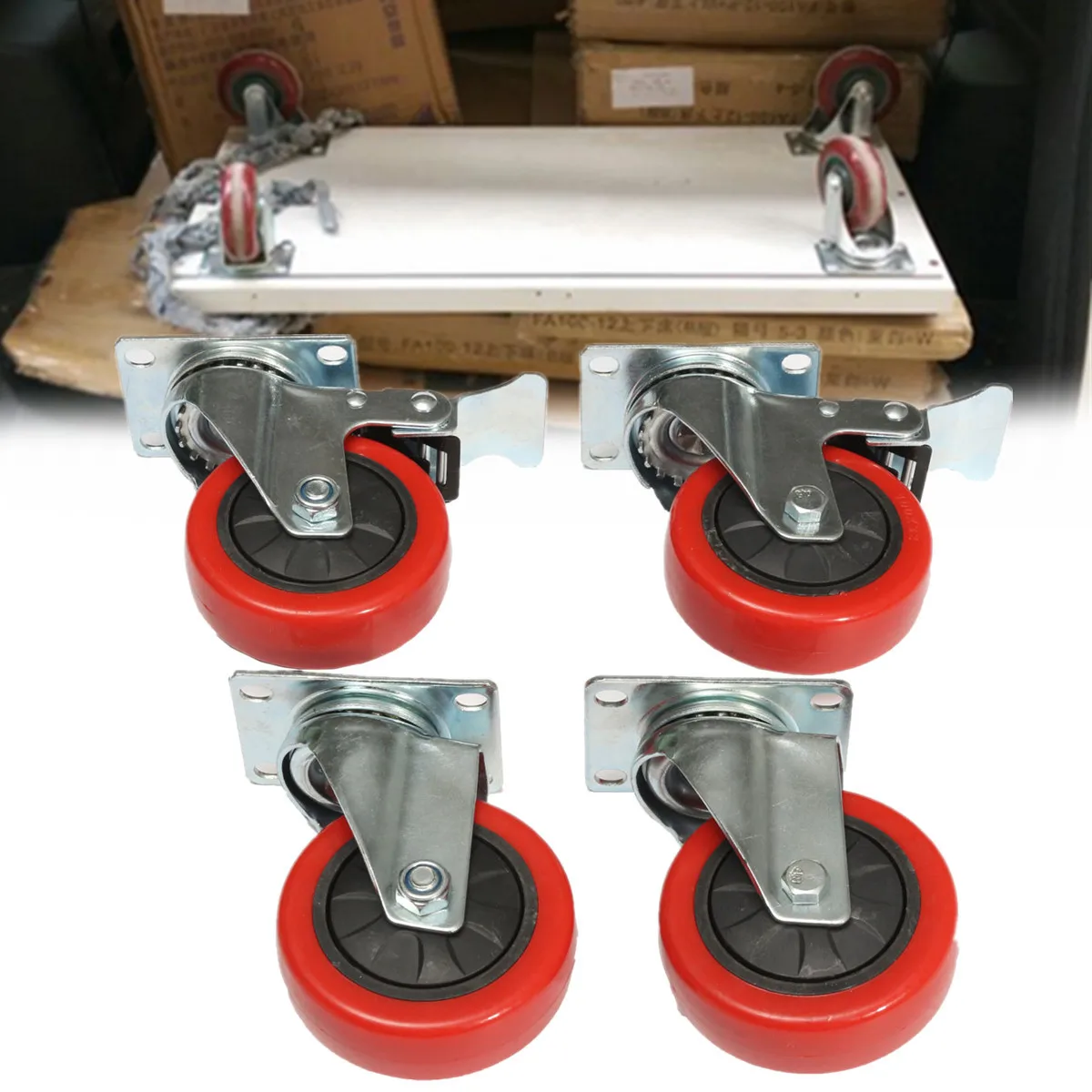 

4pcs Swivel Wheels Furniture Office Chair Casters Wheels Replacement Casters Kits for Trolley Wheels