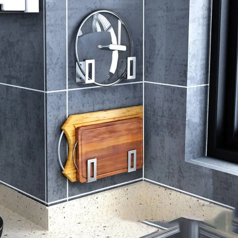 Kitchen Racks Lid Rack Cutting Board Cutting Board Frame Free Punching Stainless Steel Kitchen Rack Storage Rack