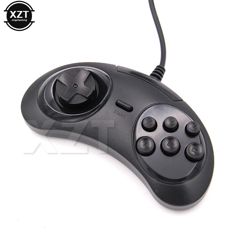 Controller Di Gioco Gamepad Cablato Usb Per Sega Genesis/Md2 Y1301 6 Pulsanti Joystick Usb Classico Per Mac Mega Drive Game Pad Pc Nuovo
