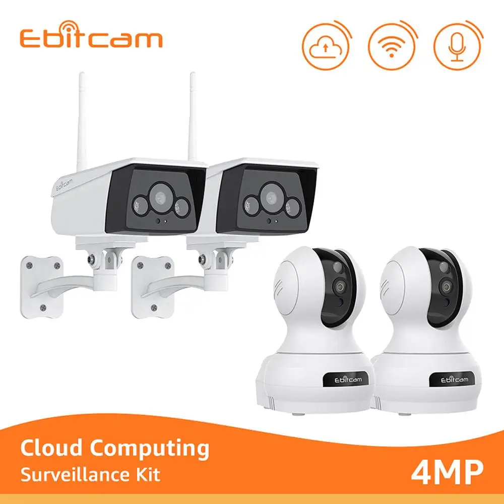 Ebitcam CCTV камера комплект системы безопасности наружная IP s PTZ система беспроводная