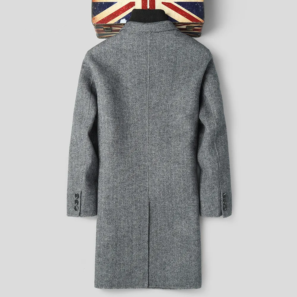 

100% Wool Autumn Winter Jacket Men Woolen Long Coat Streetwear Windbreaker Mens Jackets and Coats F-ALMN-1220 MY1888