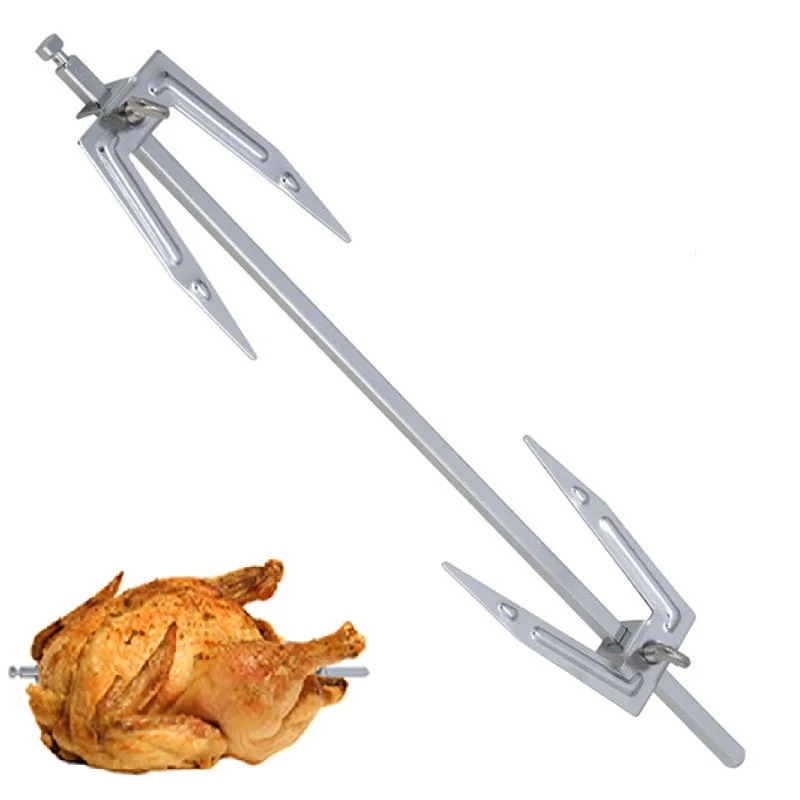 Oven Accessories Rotisserie Utensil Steel Roast Chicken Skewer Cook BBQ Grilled Chicken Fork Rack Shelf Air Fryer Kitchen Tool