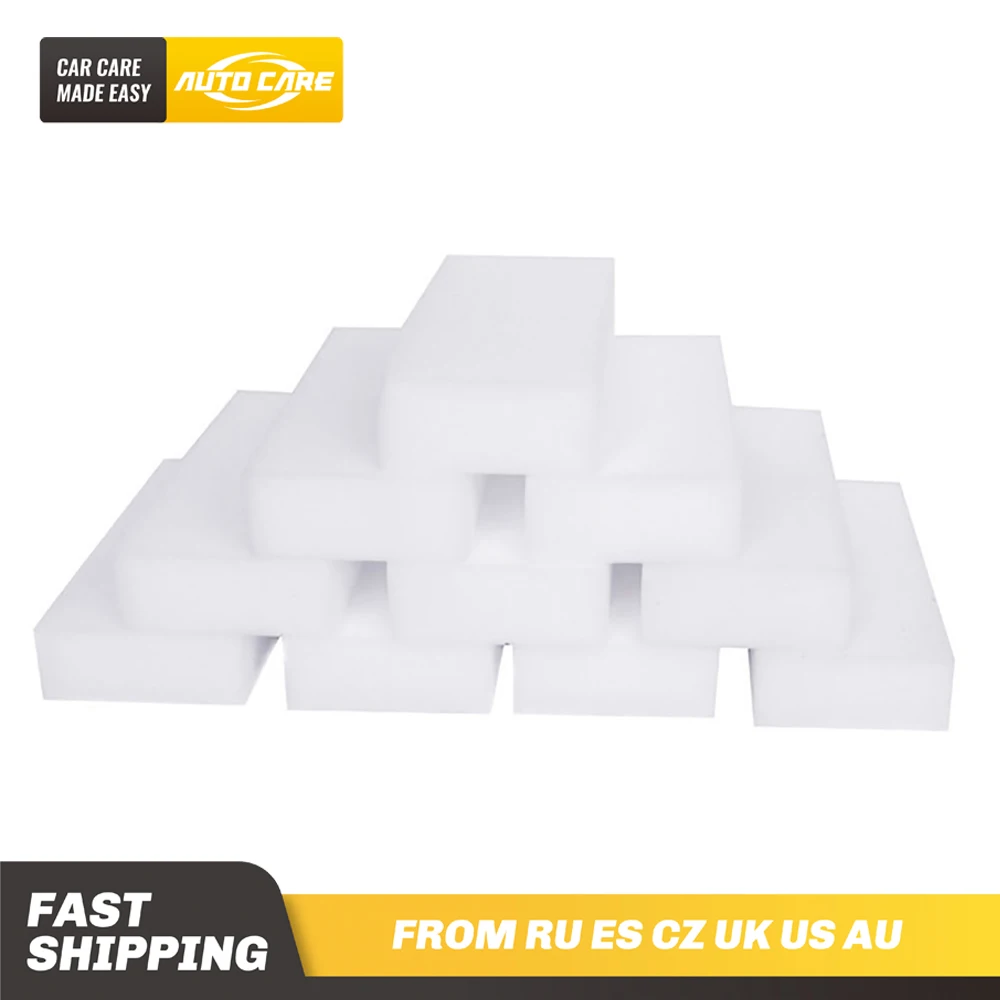 

10pcs Magic Sponge Eraser Car Cleaning Sponge Car Wash Kitchen Office Bathroom Cleaner Durable Nano Sponge