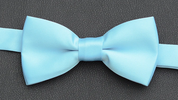 Сплошной цвет дети мальчик галстук-бабочка для девочки галстук подарок мода для свадьбы школьные Вечерние - Цвет: Небесно-голубой