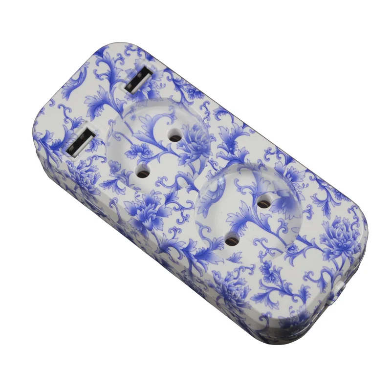 Мощность полосы 2 EU Plug 1200 Вт 250V 5V 2A стены множественный разъем Порты и разъёмы в