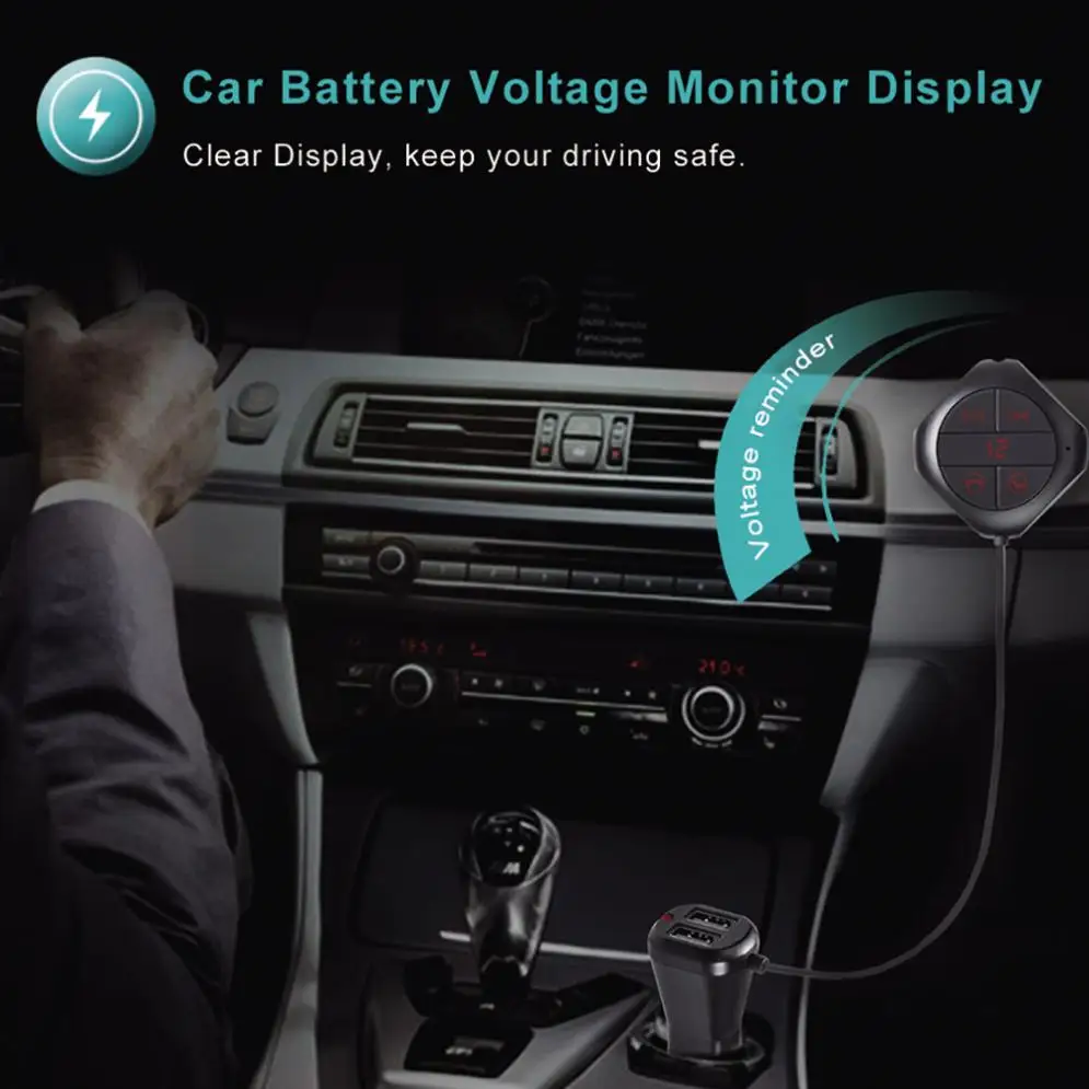Q7S ABS Bluetooth Hands-free fm-передатчик автомобильный комплект MP3-плеер беспроводной модулятор двойной USB порт Расширение MP3 USB SD MMC+ 3,5 мм AUX