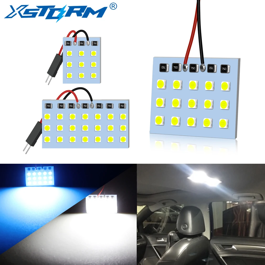 

Car Panel Light Festoon LED C5W BA9S T4W T10 Aadpter W5W Led Bulb Dome Reading Lamp Car Interior Lights Auto 12V White Ice Blue