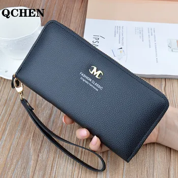 

Wallet Women Long Luxury Brand Leather Coin Purses Tri-fold soft skin buckle Clutch Female Money Bag hand Credit Card Holder 789