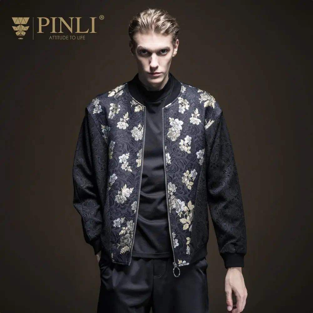 Militar Liner No Slim Rushed Pinli продукт, сделанный осенью года, мужской стиль, сплайсинг, жаккардовый жакет, пальто B193404237