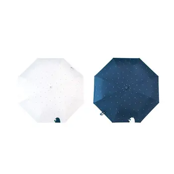 

Fully Automatic Umbrella Bear Three-Fold Sunny Umbrella Shade Vinyl Umbrella UV Resistance Shade Sunny Rainy Day Dual-Use
