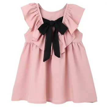 

Wholesale 2020 Summer girl sleeveless casual cotton dresses Childrenswear New Style Baby kids pink dresses for girls