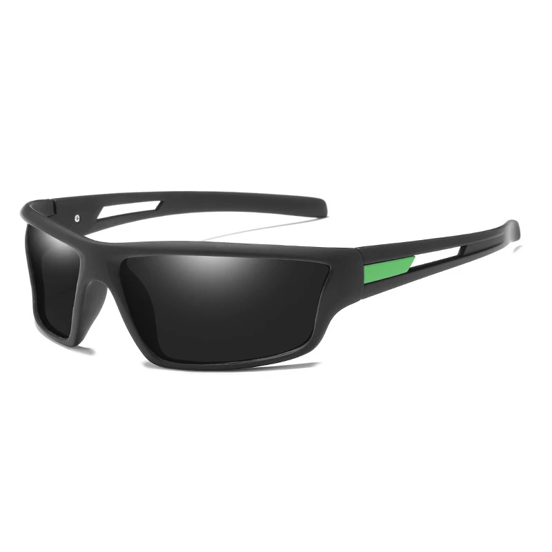 Black Green-Black SIMPRECT, зеркальные, поляризационные солнцезащитные очки, мужские,, винтажные, квадратные солнцезащитные очки, Ретро стиль, защита от пыли, водительские, антибликовые, солнцезащитные очки для мужчин - Цвет линз: Black Green-Black