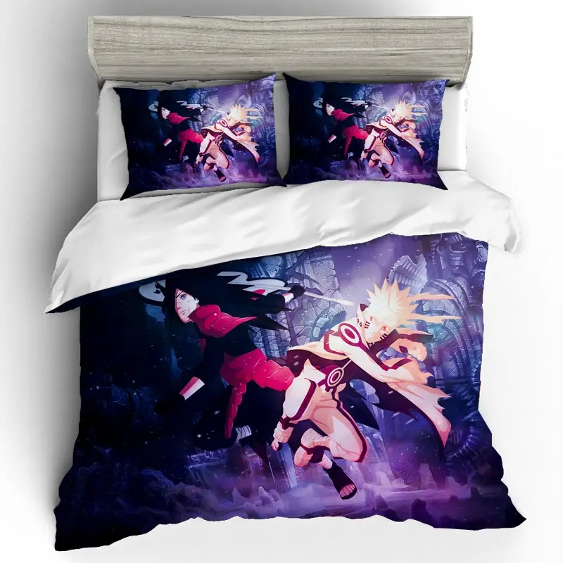 

Naruto Uzumaki Bedding Set Duvet Covers Cartoon Anime 3D Comforter Bedding Sets Duvet Covers Pillowcases Bed Linen High Quality