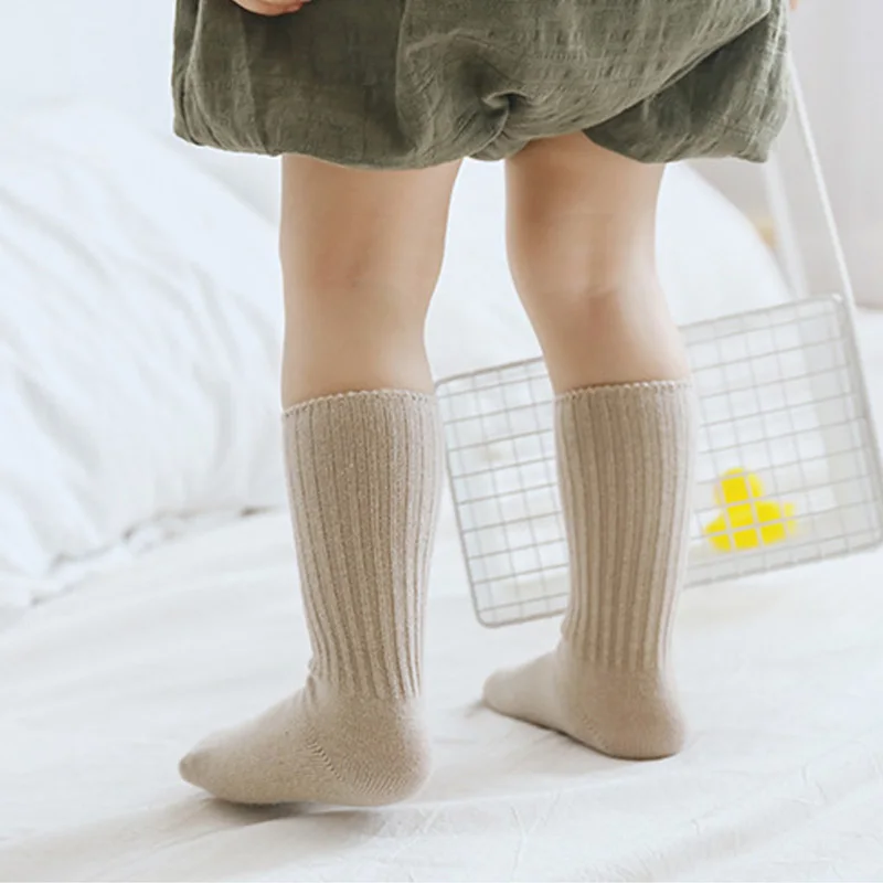 Шерстяные теплые носки для малышей, зимние носки до щиколотки толстые нескользящие носки-тапочки на резиновой подошве для мальчиков и девочек носки для новорожденных