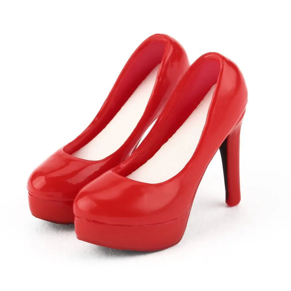 OCDAY/Коллекция 1/6 года; женские туфли на высоком каблуке; туфли-лодочки на платформе для девочек 12 дюймов; кукольный подарок для девочек; игрушка-фигурка; аксессуары для тела - Цвет: Red