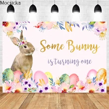 

Mocsicka Easter Photography Background Bunny Eggs Decoration Child Portrait Baby Shower Studio Photo Backdrop custom Banner