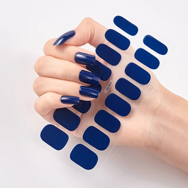 New Year Pure Color Nail Wrap DIY  Decals Plain Decor Stickers Nail Art Sticker Set Minimalist Nail Strip Christmas Nail Sticker CS-03