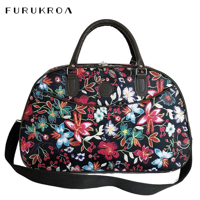 Weekend-Bag Handbags Floral-Duffel-Bag Waterproof Portable Women for Lady XA790WB New-Fashion