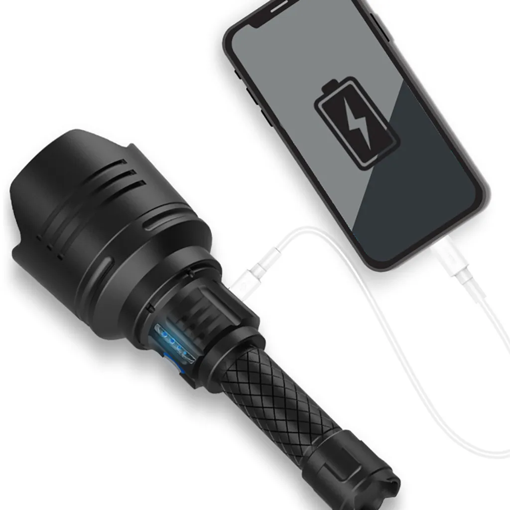 Супер яркий 7 ядерный светодиодный фонарик P10 фонарь 18650 USB перезаряжаемый