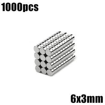 

6x3 mm Neodymium Magnet 1000pcs Mini Small Magnet Strong Powerful Permanent NdFeB Super Strong Powerful Magnetic