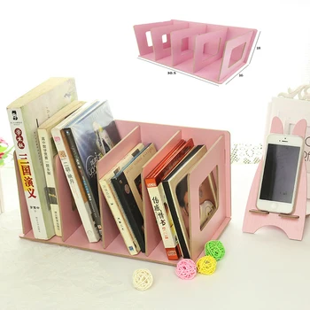 

Multicolor New Home Multifunctional Storage DIY Creative CD Wooden DVD Student Bookshelf