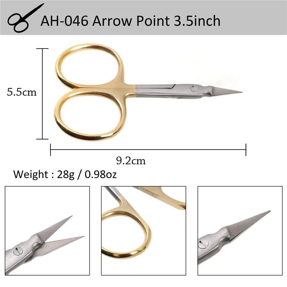 Maximumcatch Вольфрам/карбидные лезвия из нержавеющей стали рыболовные ножницы регулируемые зубчатые прямые ножницы для завязывания мушек - Цвет: AH046 3.5inch