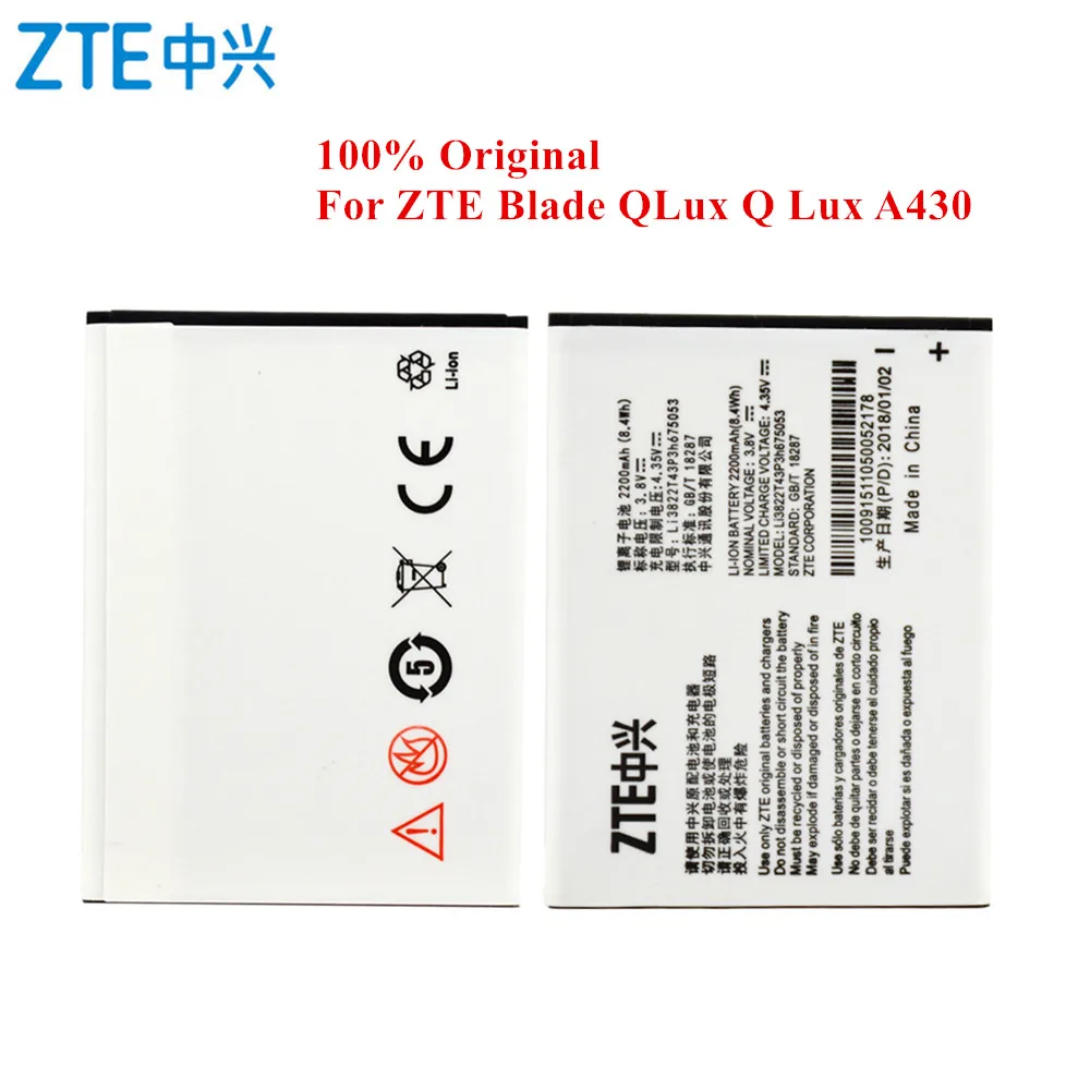 

Original Battery Li3822T43P3h675053 For ZTE Blade QLux Q Lux A430 Q Lux Beeline Pro 2200mAh Full Capacity Akku