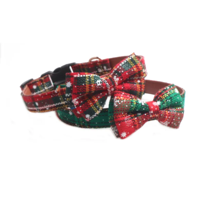 

Amin Lattice Christmas Series Pet Collar Dog Neck Ring Adjustable Snowflake Neck Ring Cross Border for Manufacturers Direct Sell