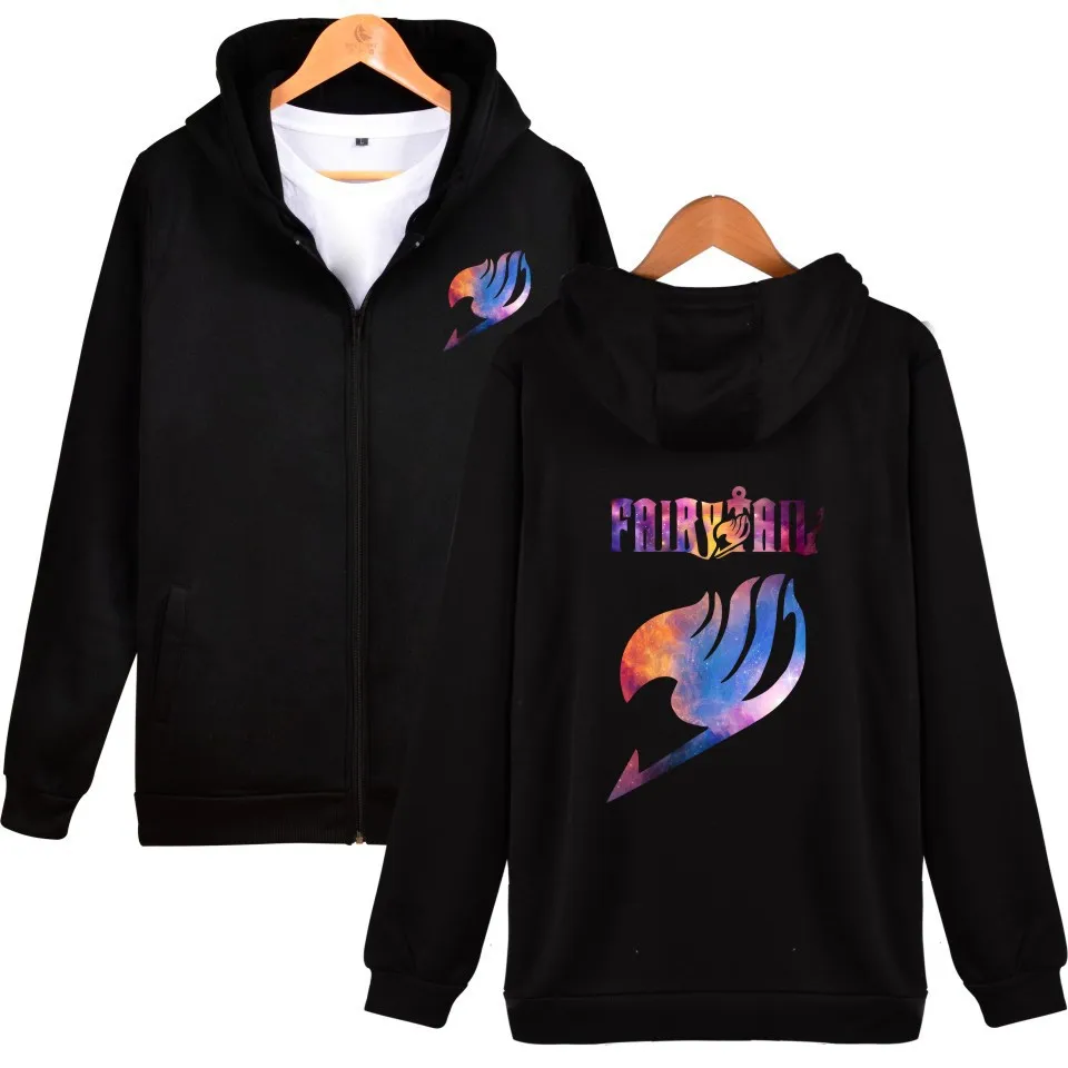  Hot Sale Fairy Tail Hoodies Sweatshirt Men Women Zipper Pullover Hoody Winter Warm Fashion Casual F