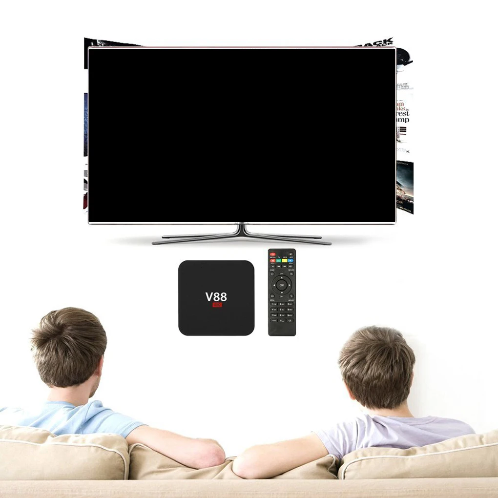Smart tv Box Четырехъядерный 4K HD выход wifi 1G+ 8G телевизор медиаплеер Topbox пульт дистанционного управления