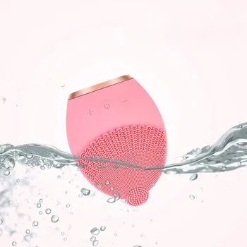

Ultrasonic Silicone Facial Cleanser Face Pore Cleaner Electric Vibration Washer Household Cleansing Face Washer