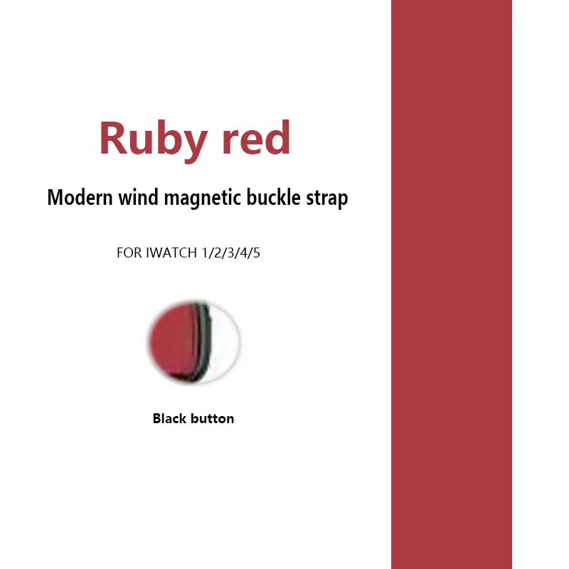 Ruby red 3 Современный Кожаный ремешок для Apple Watch 5 ремешок с пряжкой 44 мм 40 мм для смарт аксессуары для iwatch серии 4 3 2 38 мм 42 мм - Цвет ремешка: Ruby red 3